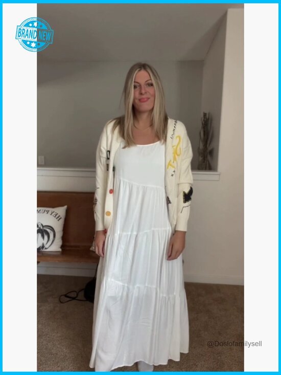 Embroidered Heart Cardigan Sweater Button Down Knitted Y2K Graphic with Pockets - Picture 5 of 7